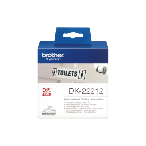 BROTHER DK-22212 NASTRO ADESIVO BIANCO STAMPA NERO 62MM X 15.24 MT PER QL500-QL500A-QL550-QL560VP-QL570-QL580N-QL650TD-DL1050-QL1060N (DK22212)